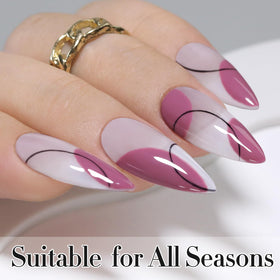Manucure avec gel polish Double Rhythm couleur vin violet