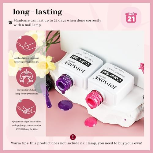 Manucure avec le set de vernis à ongles en gel JODSONE
