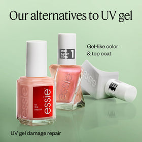 Manucure avec le vernis gel couture essie couleur prune