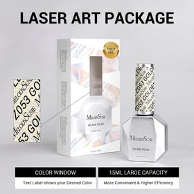 Manucure avec vernis gel blanc MelodySusie sur des ongles