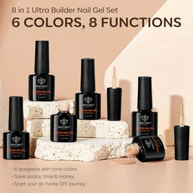 manucure élégante avec le gel builder caramel