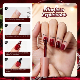 Manucure élégante réalisée avec le set de vernis gel beetles