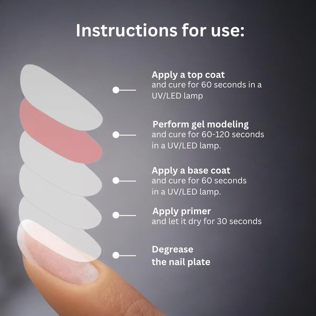 Manucure française réalisée avec le Gel IN.HYPE