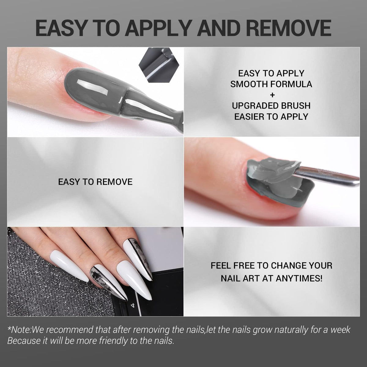 Manucure réalisée avec le kit de vernis gel modelones