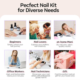Manucure réalisée avec le set de vernis gel modelones