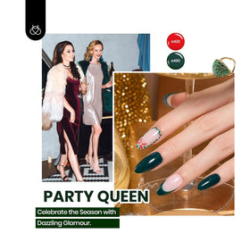 Manucure terminée avec le vernis à ongles beetles