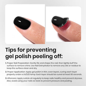 Manucure terminée avec le vernis à ongles noir beetles