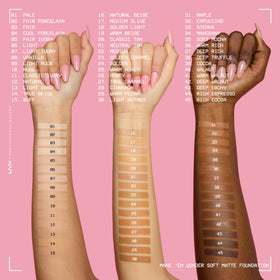 Maquillage terminé avec le fond de teint Make 'Em Wonder de NYX