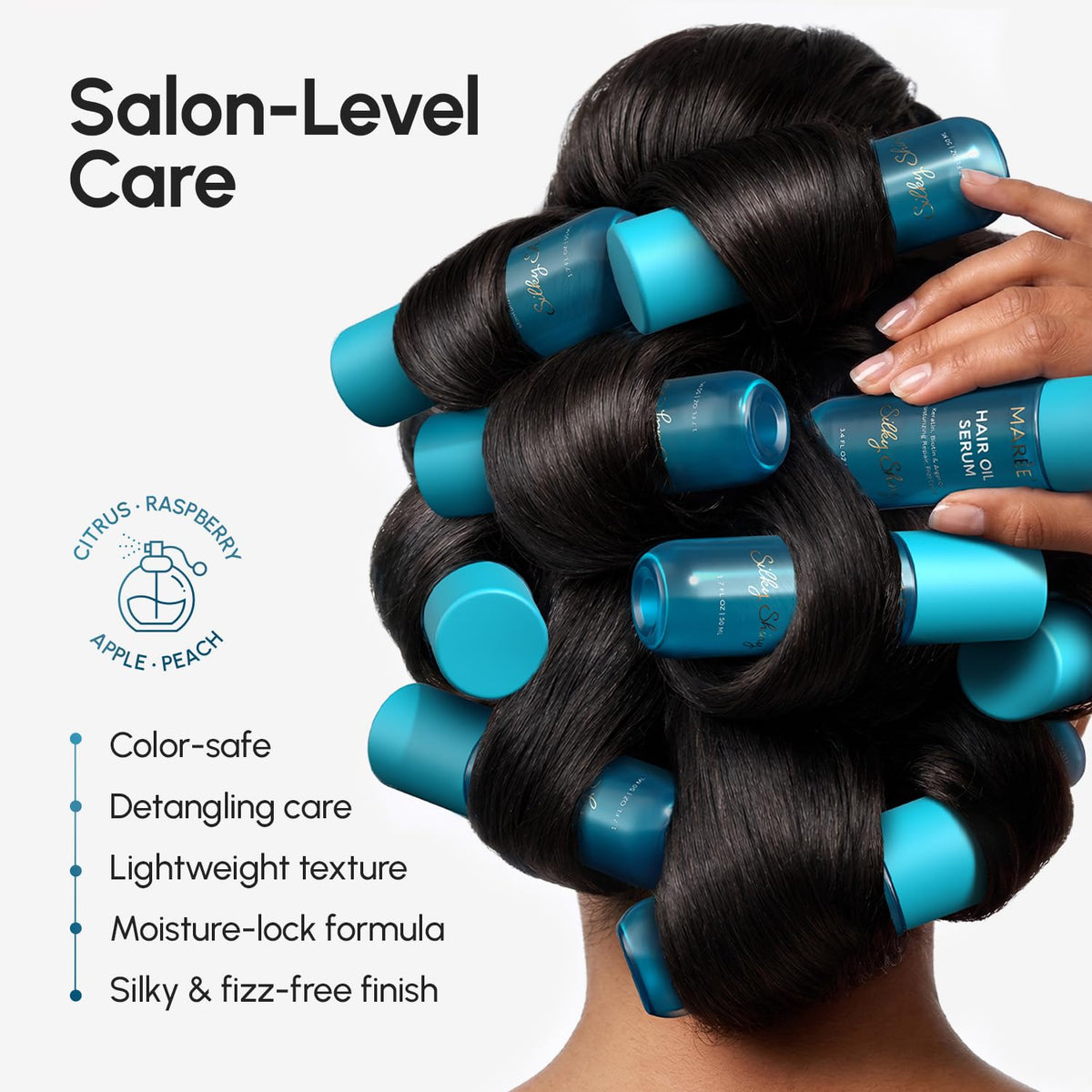 MAREE huile capillaire 50 ml sur des cheveux frisés