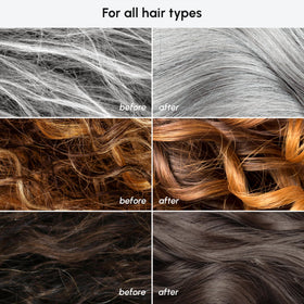 MAREE Huile pour Cheveux Frisés 3 PACK avec texture sur main
