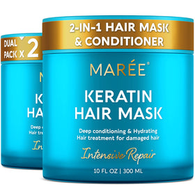 MAREE masque capillaire hydratant 2 pack en pot blanc