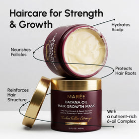 MAREE Masque Capillaire Hydratant 440g application sur cheveux
