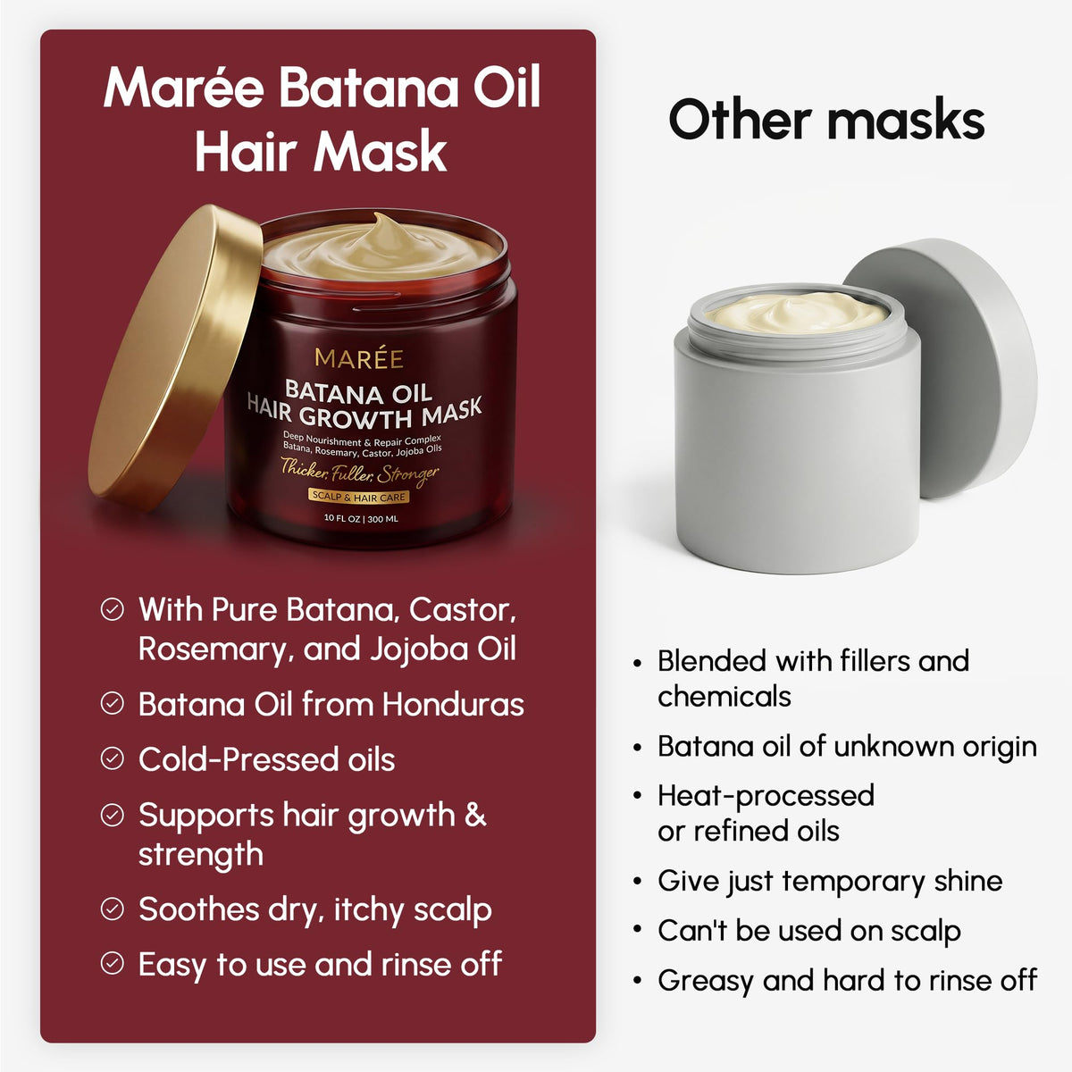MAREE Masque Capillaire Hydratant 440g texture crémeuse