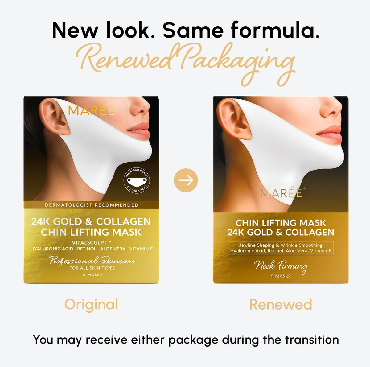 MAREE Masque V Line Lifting application sur le visage