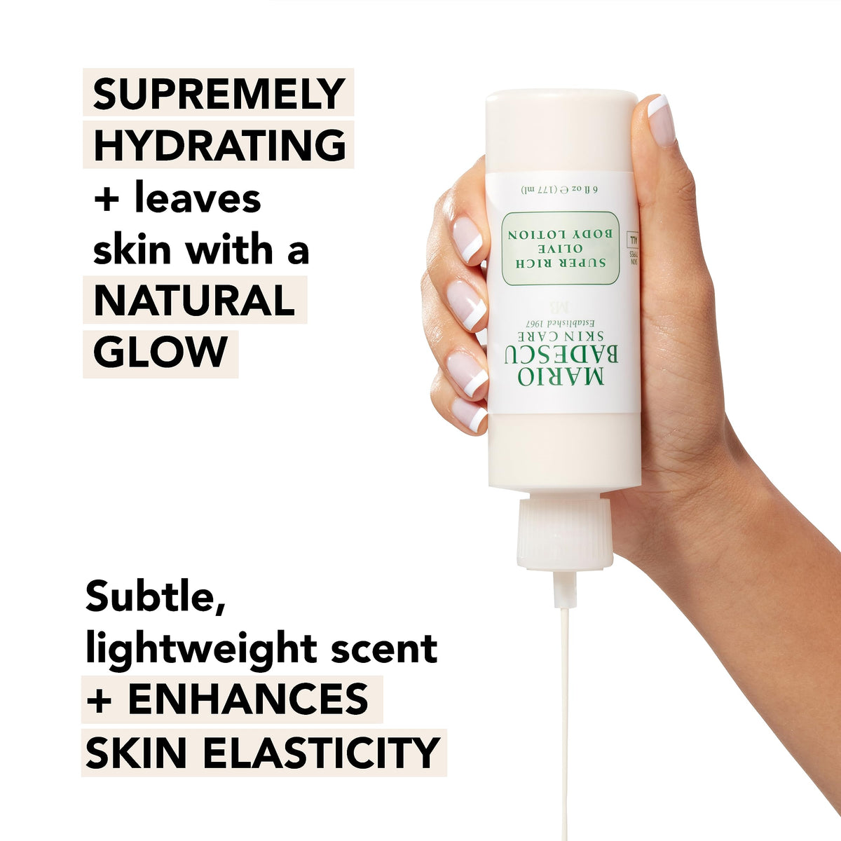 Mario Badescu Lotion Olive Riche 540g texture crémeuse
