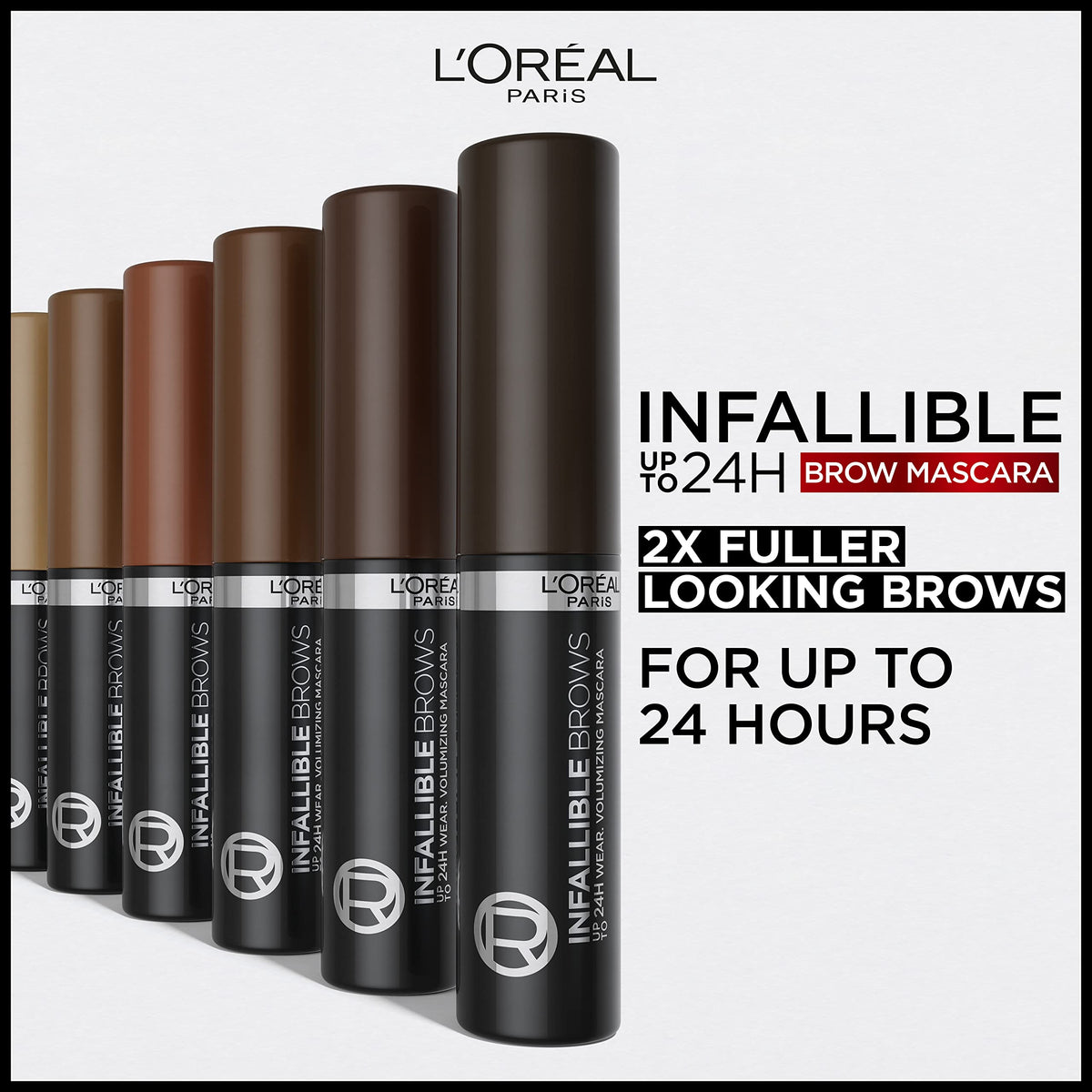 Mascara à sourcils L'Oreal Paris 6R Auburn avec packaging