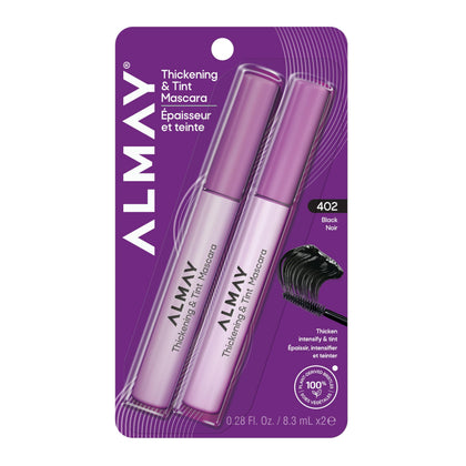 Mascara Almay Épaississant & Teintant 402 Noir, pack de 2