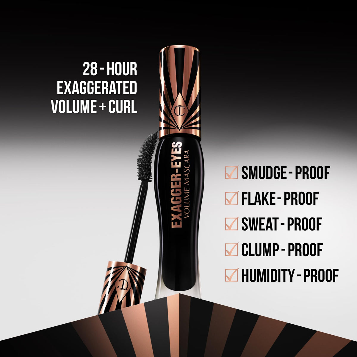 Mascara Charlotte Tilbury Exagger-Eyes sur vanity élégant