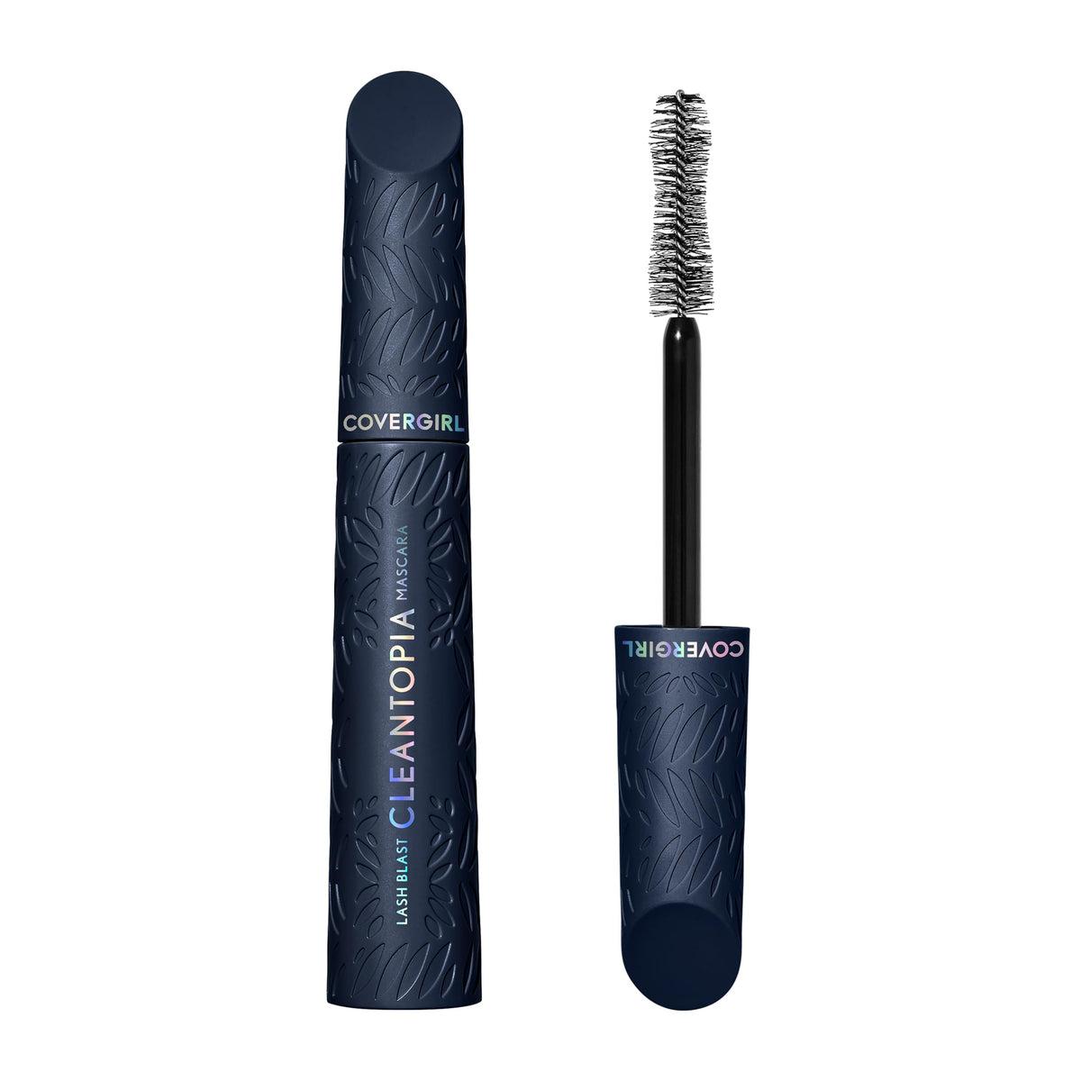 Mascara COVERGIRL Cleantopia 790 Ultramarine Black Frost vue avant avec applicateur