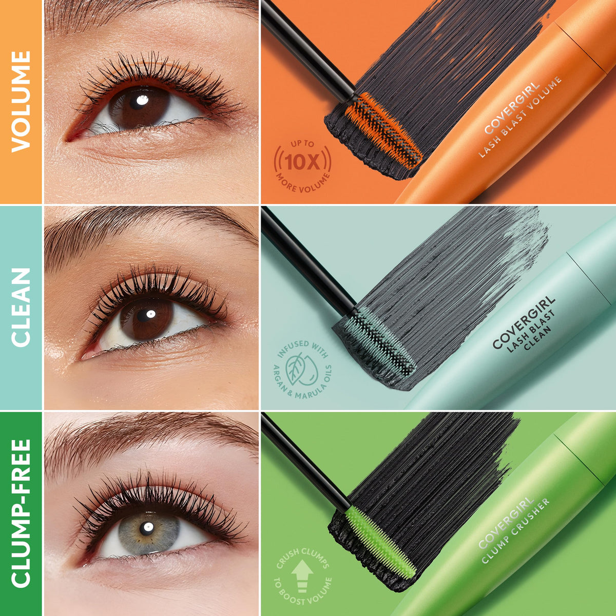 Mascara COVERGIRL sur un fond blanc