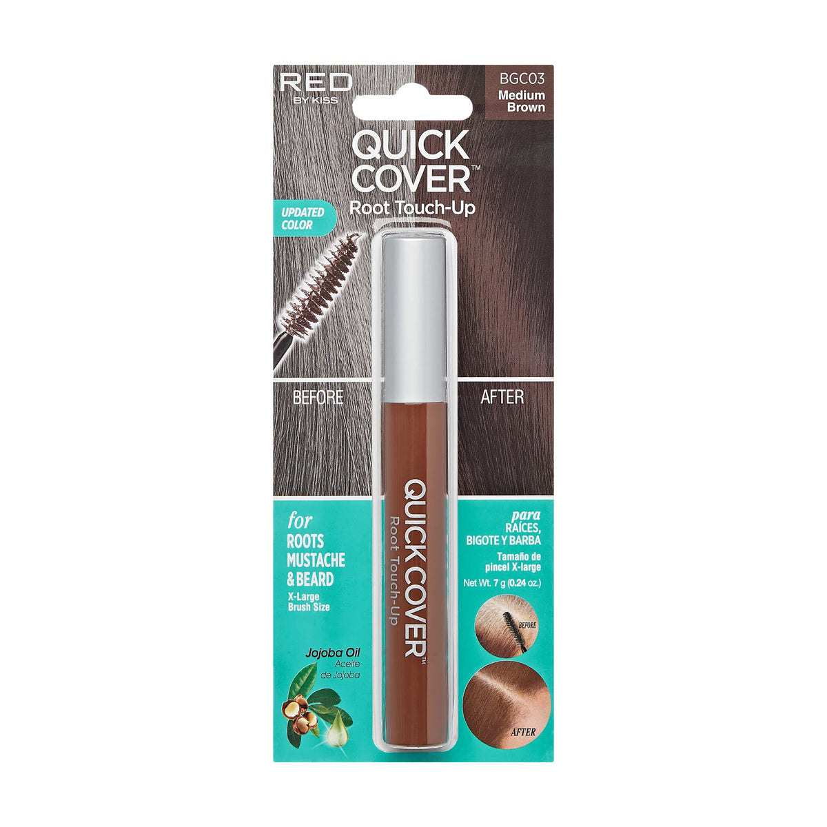 Mascara de Retouche Racines Red by Kiss couleur brun moyen