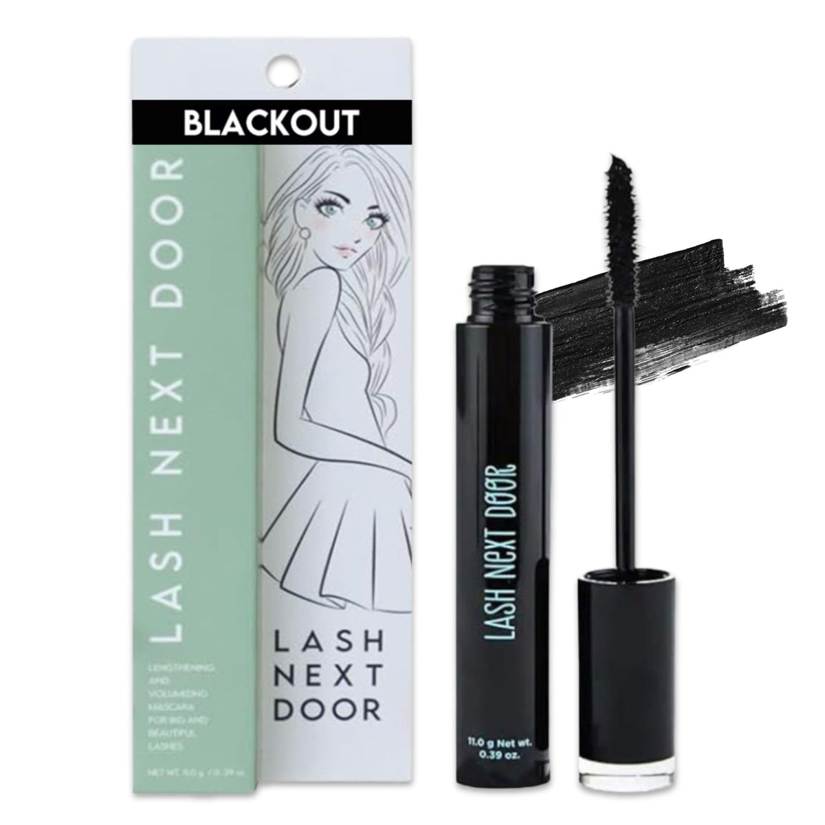 Mascara LASH NEXT DOOR Noir vue avant avec brosse