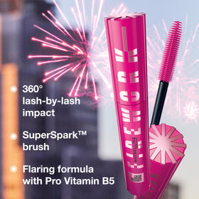 Mascara Maybelline Lash Sensational Firework 18g avec application sur les cils