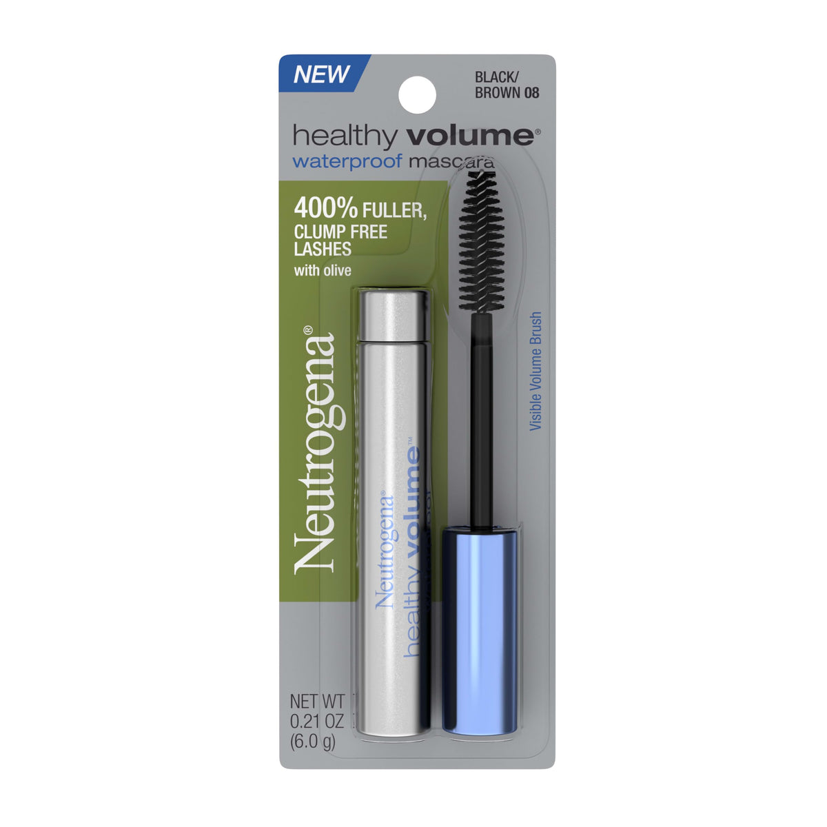 Mascara Neutrogena Healthy Volume Waterproof tube noir/marron 20g