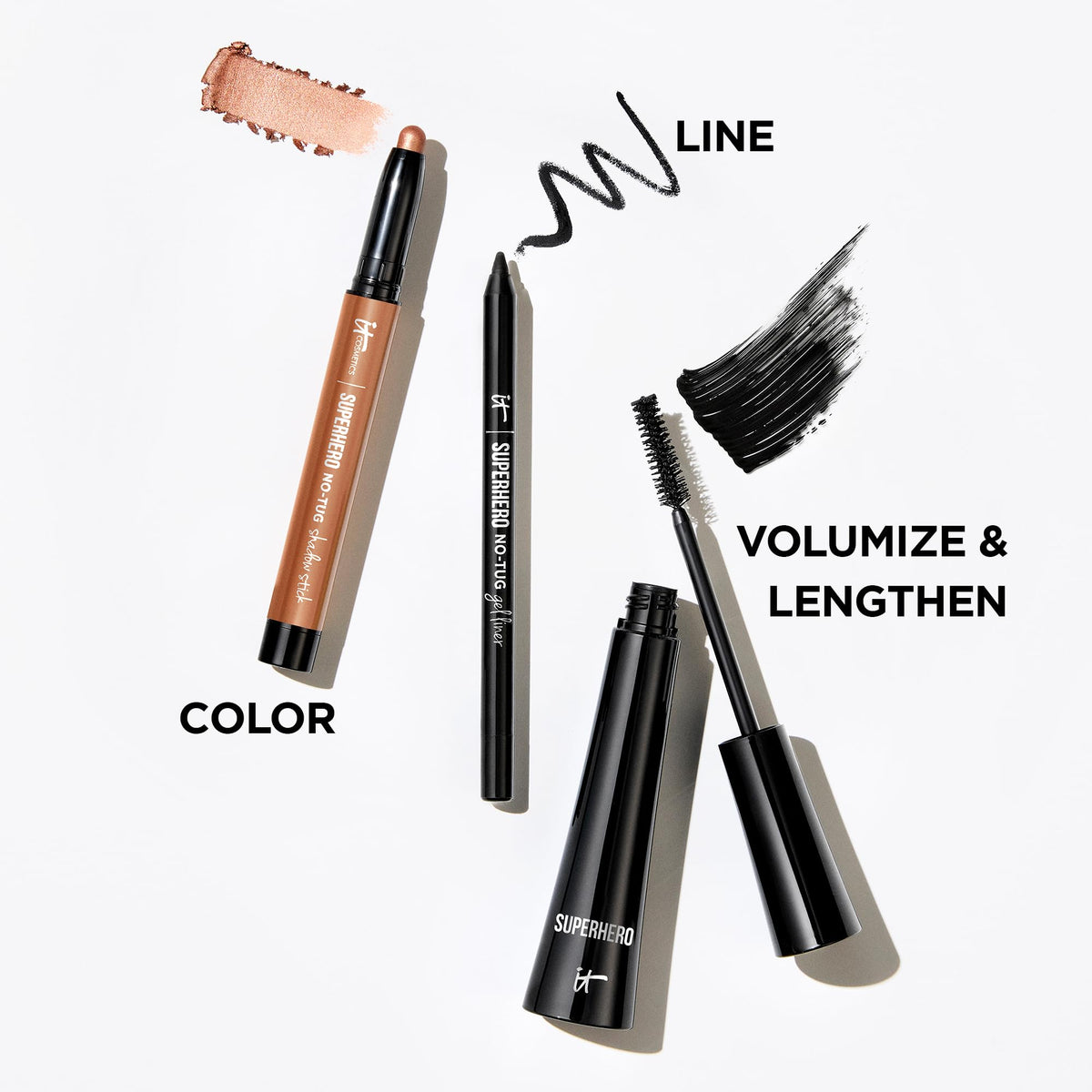 Mascara Superhero d'IT Cosmetics sur une table de maquillage