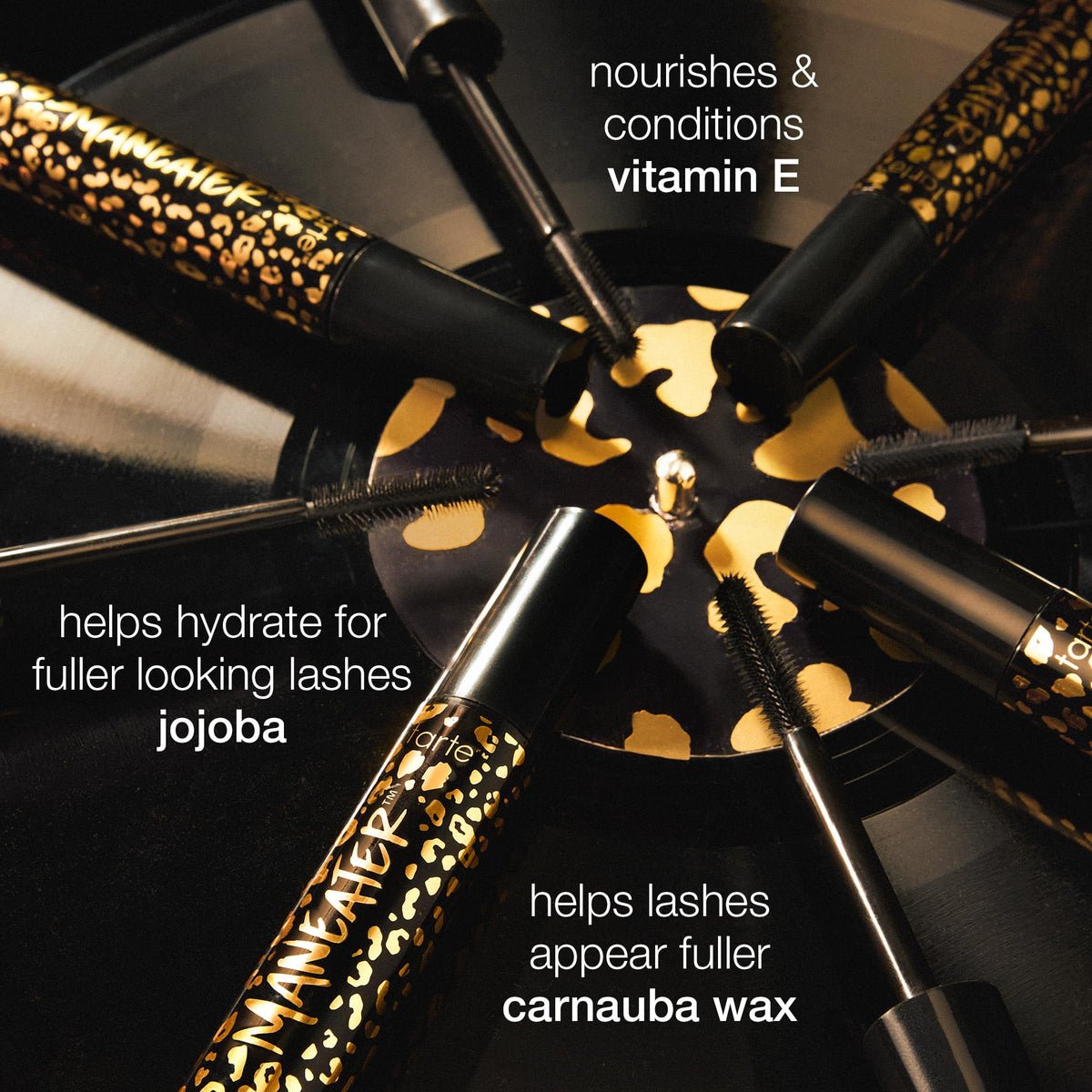 Mascara tarte Maneater avec brosse en détail