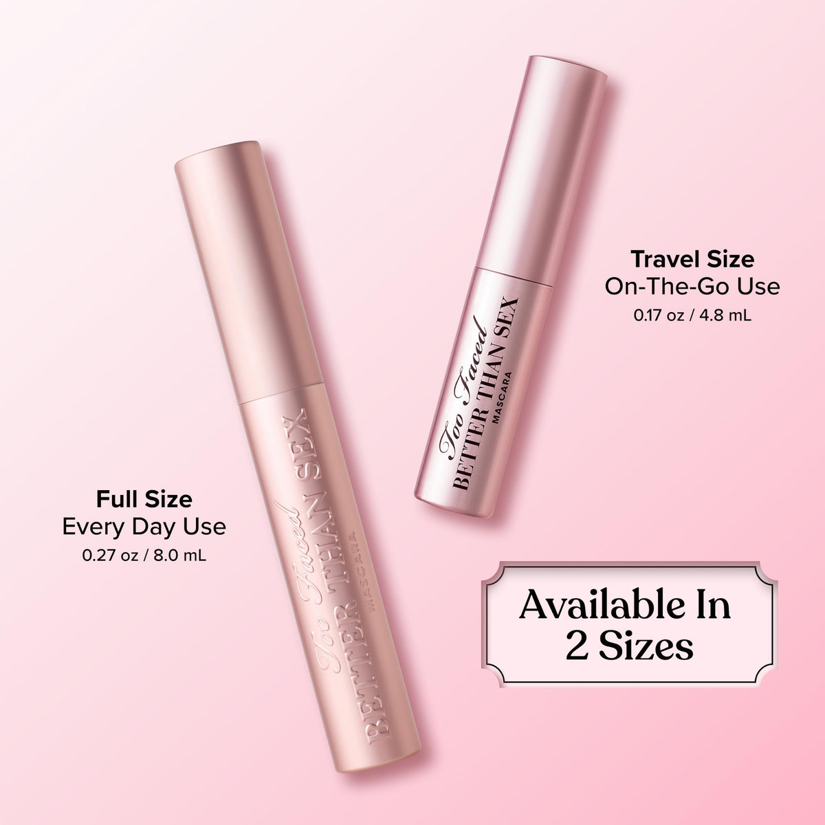 Mascara Too Faced Better Than Sex 20g avec cils allongés