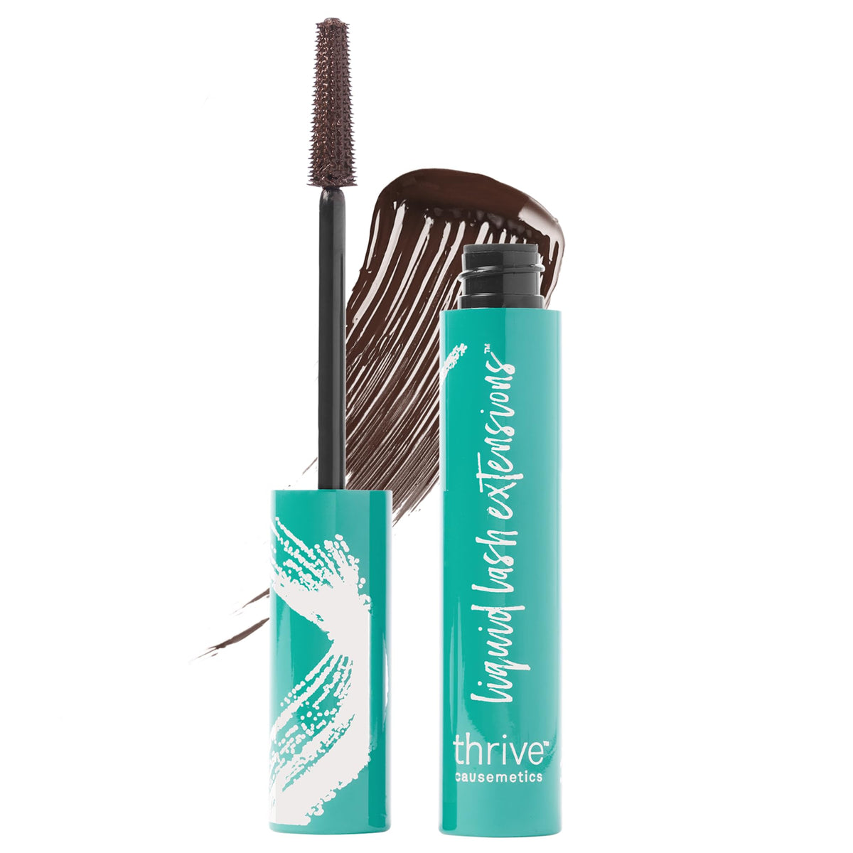 Mascara tubing Thrive Causemetics brun noir vue avant