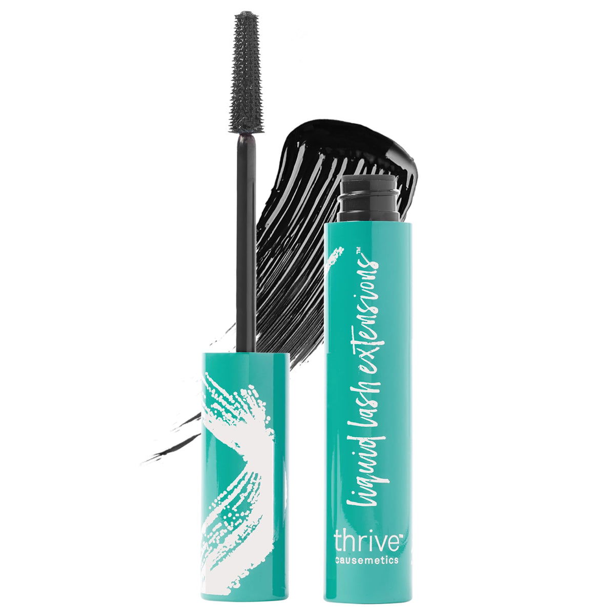 Mascara tubing Thrive Causemetics modèle noir vu de face