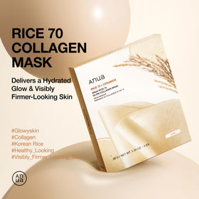 Masque ANUA au collagène 70 Glow, application sur la peau