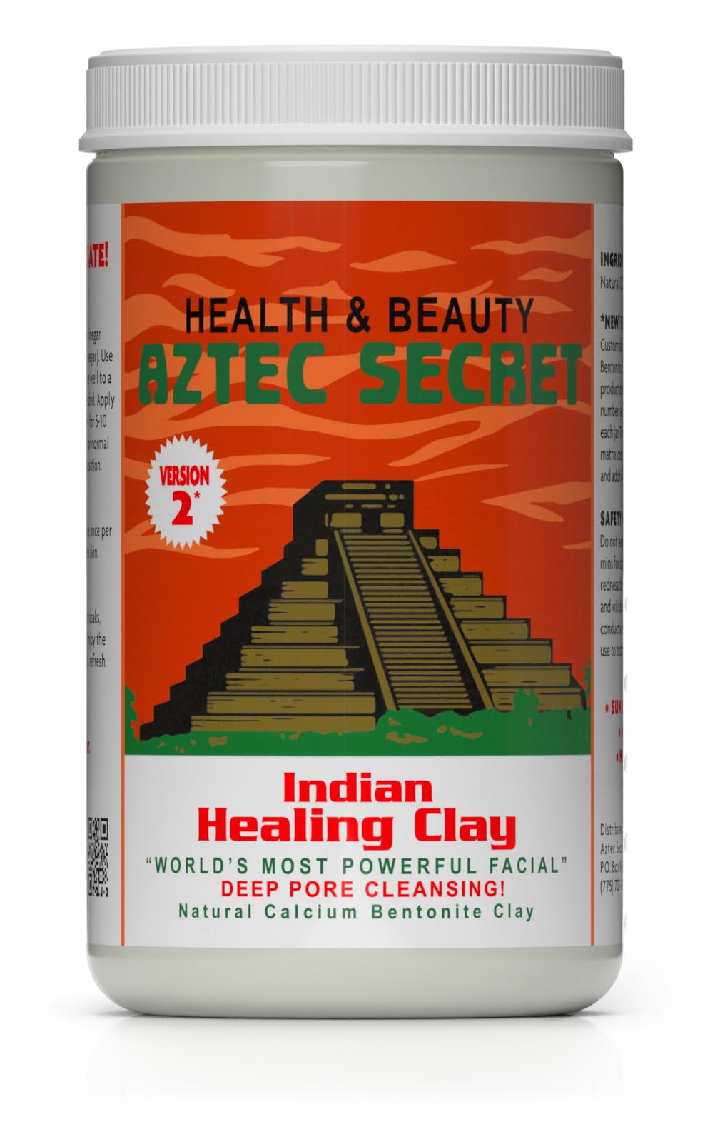 Masque Aztec Secret Argile Indienne 100% Naturelle vue avant