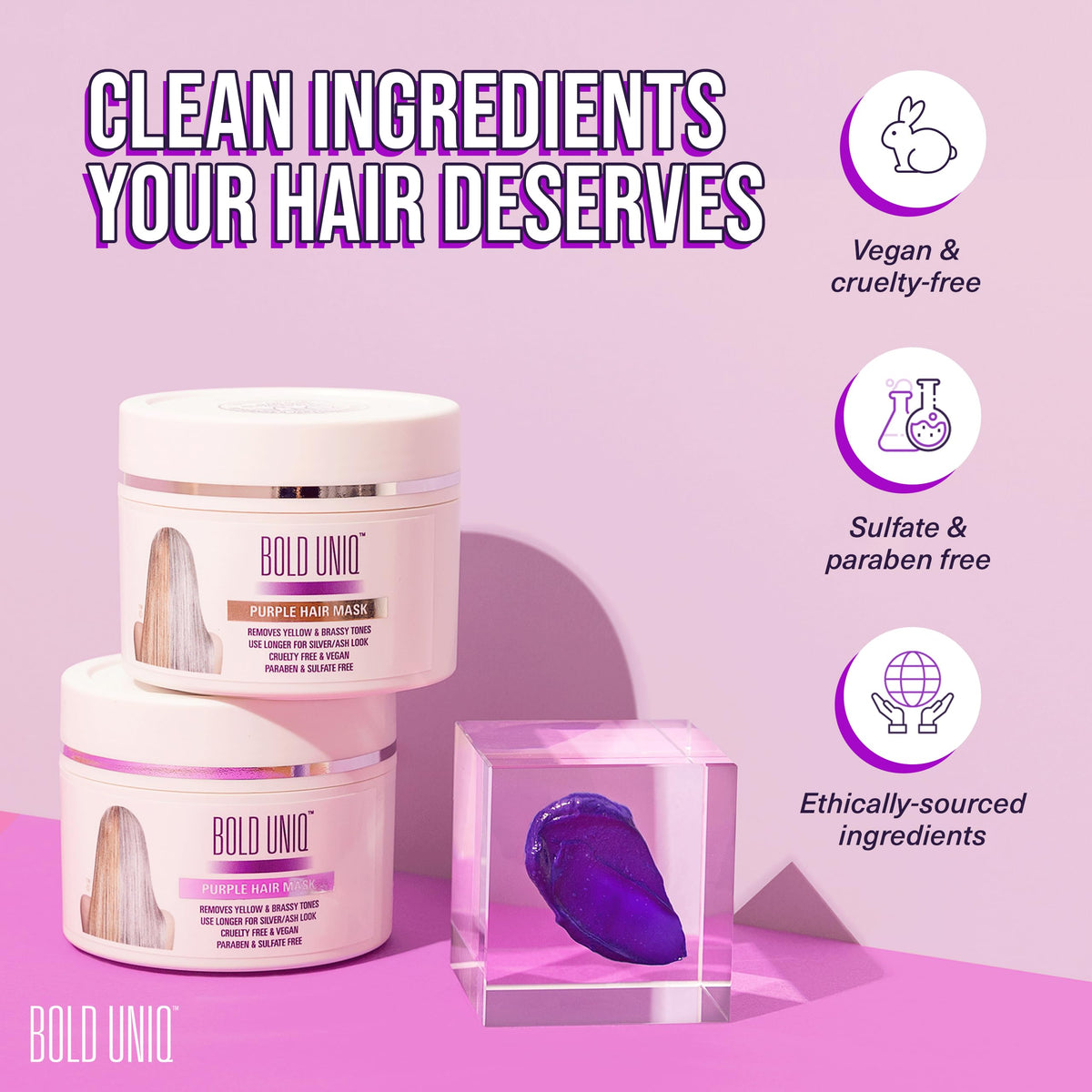 Masque Capillaire BOLD UNIQ 330g avec packaging