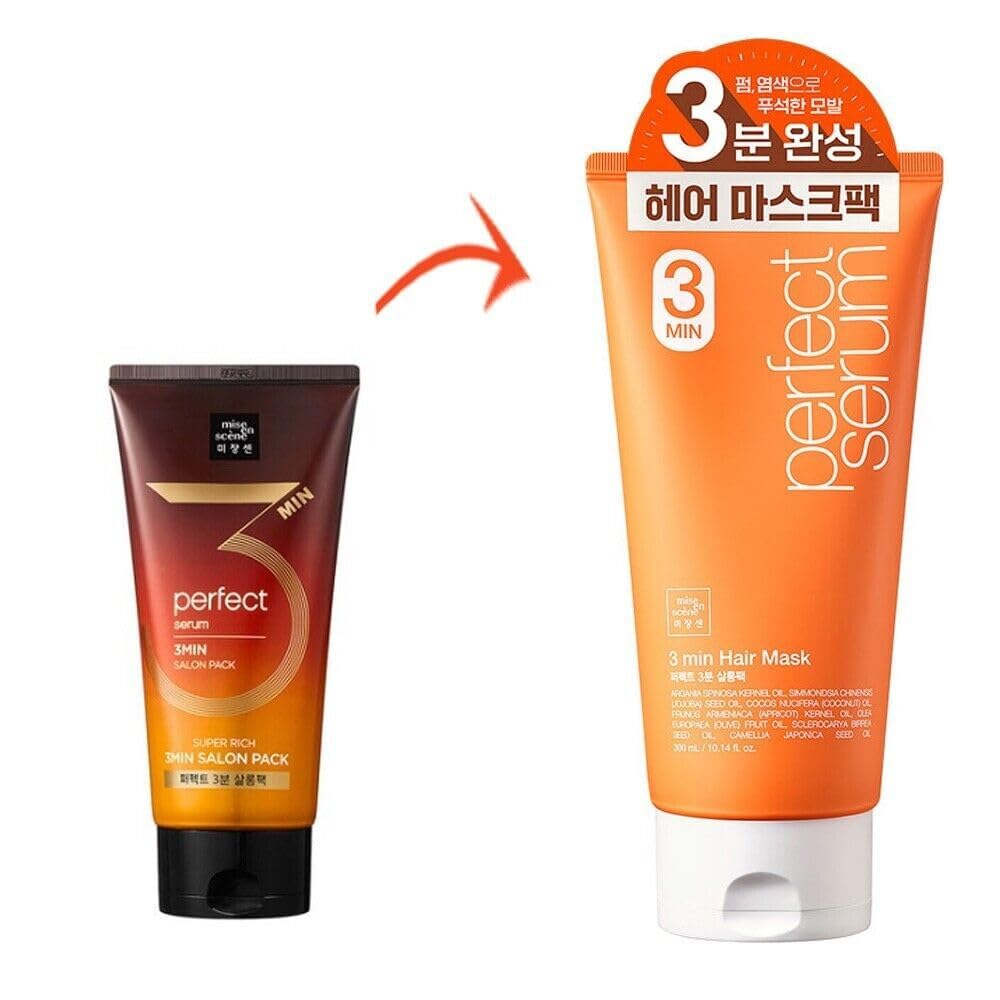 Masque capillaire coréen Mise En Scene 340g avec flacon de shampooing Perfect Serum