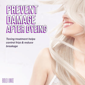 Masque Capillaire Violet BOLD UNIQ à côté de produits capillaires