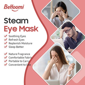 Masque chauffant BeHoomi sur un visage, en train d'être utilisé