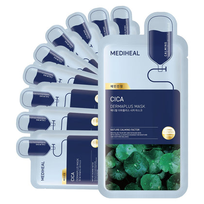 Masque Cica Apaisant Quotidien MEDIHEAL 10 unités - emballage avant
