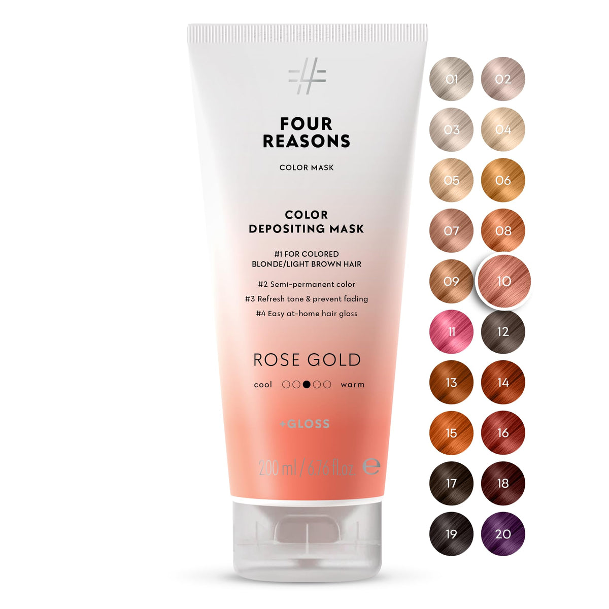 Masque Color Mask Rose Gold de FOUR REASONS, vue avant
