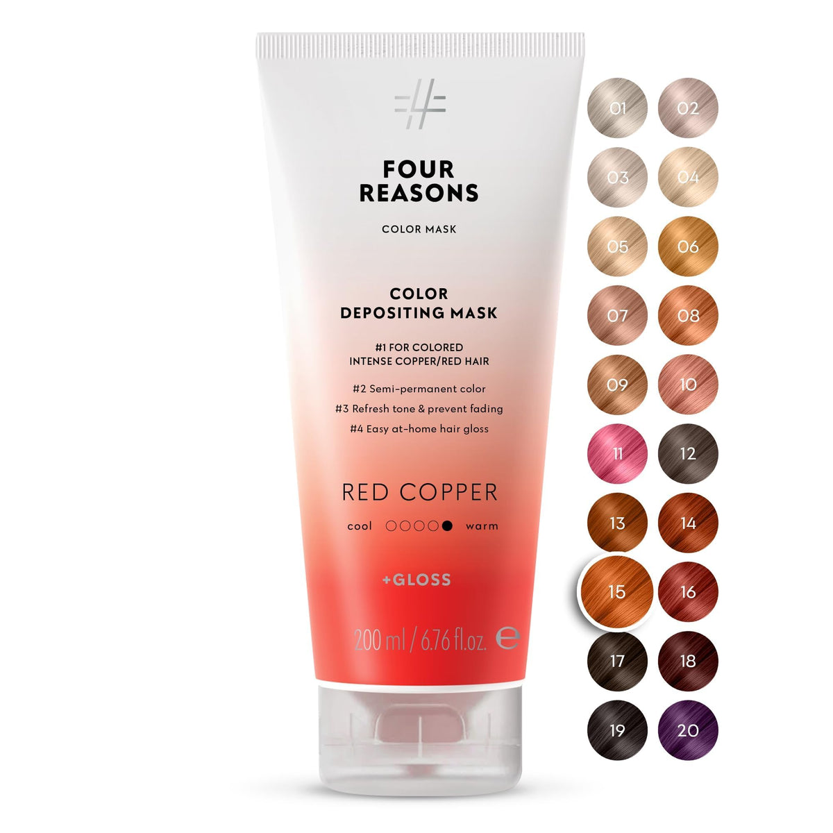 Masque Color Mask Rouge Cuivre de FOUR REASONS, vue avant