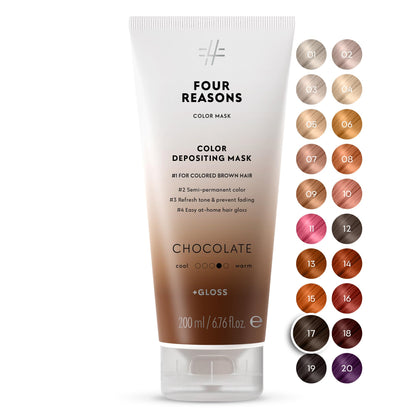 Masque Colorant Chocolat FOUR REASONS 227g vue de face