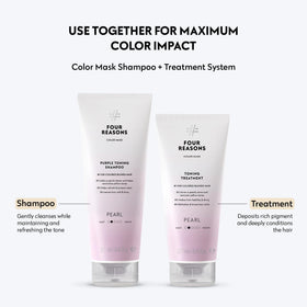 Masque Colorant FOUR REASONS Pearl Blonde dans un cadre de salle de bain