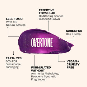 Masque colorant oVertone Violet sur cheveux bouclés