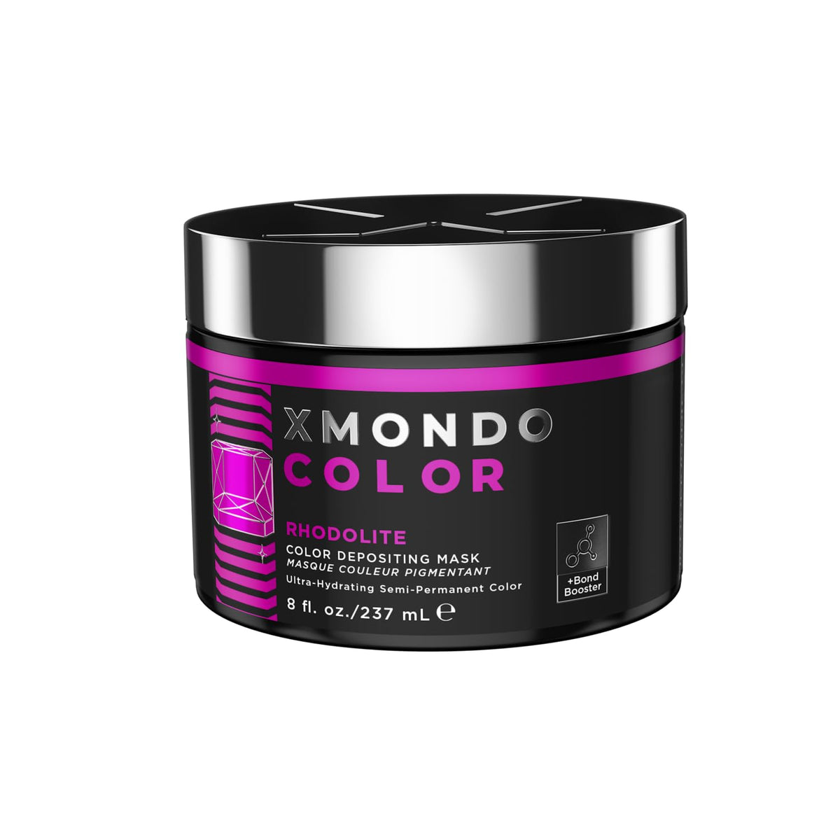 Masque colorant XMONDO Rhodolite 236 ml vue avant avec étiquette rose