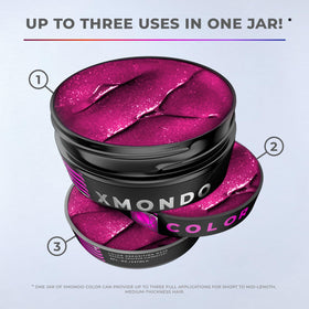 Masque colorant XMONDO Rhodolite sur un fond neutre