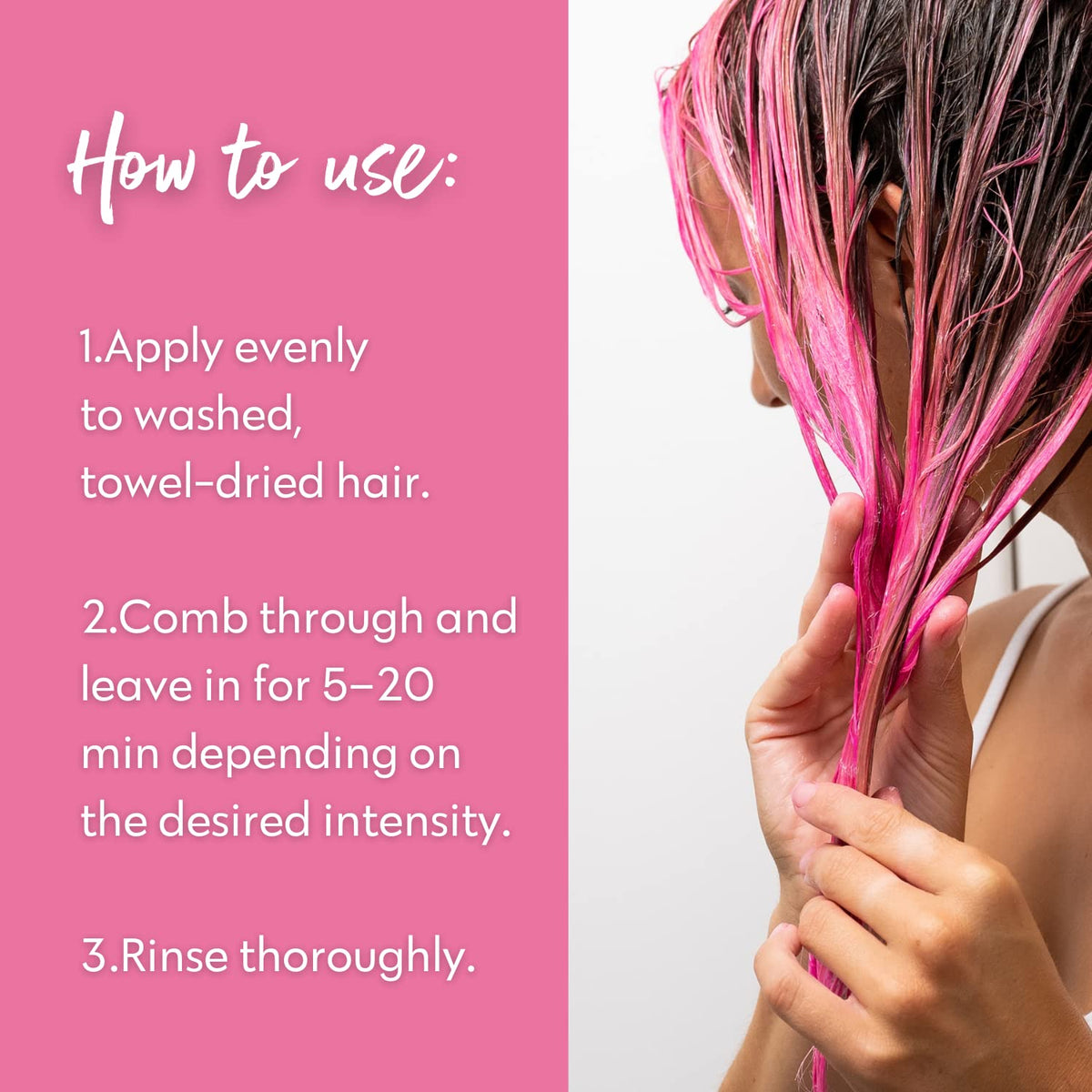 Masque Coloré INTENSE Rose FOUR REASONS avant utilisation