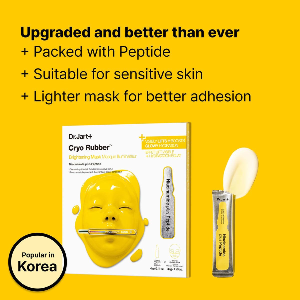 Masque Cryo Rubber Dr.Jart+ après application sur le visage