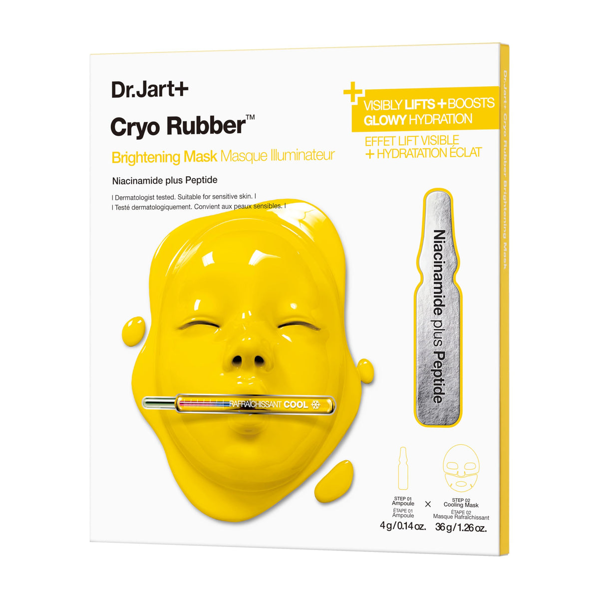 Masque Cryo Rubber Dr.Jart+ avant application avec ampoule